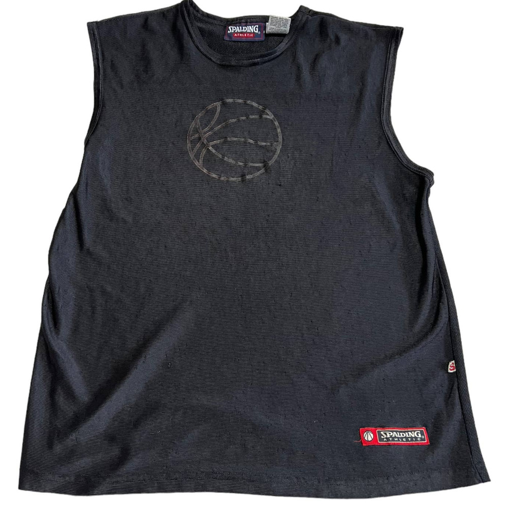 Vintage Spalding Athletic Black Basketball Jersey, Size L